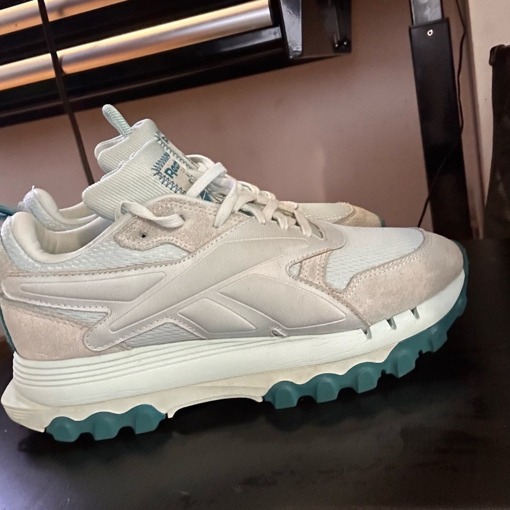 CARDI B Reebok Classic White and Teal Sneakers